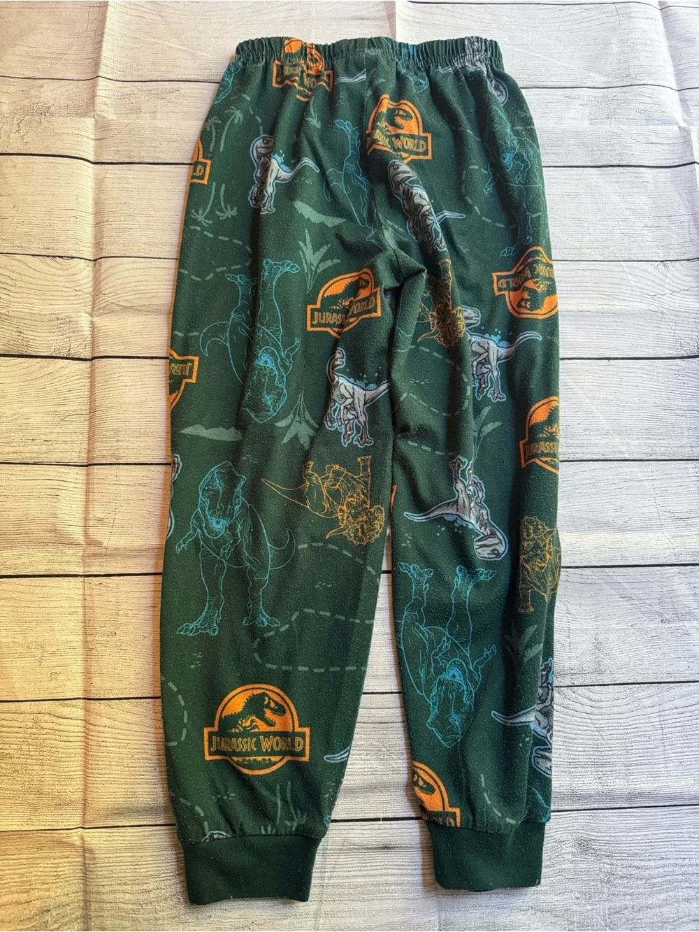 Jurassic World Green 3-Piece Dinosaur Pajama Set size 6/7